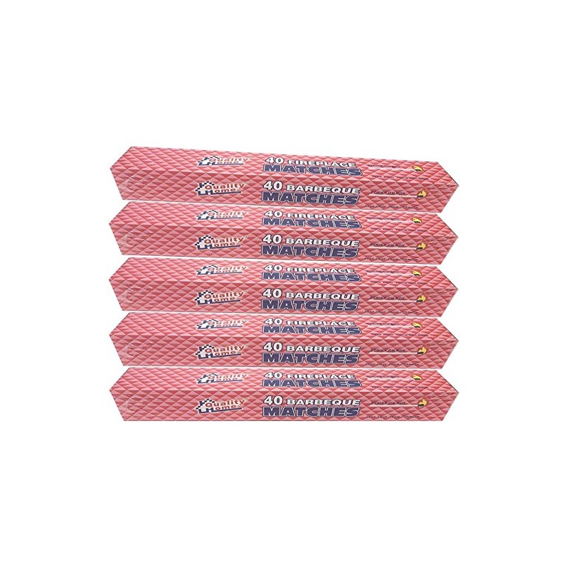 MegaDeal 200 Pack 11" Long Wooden Matches (5-Packs of 40)
