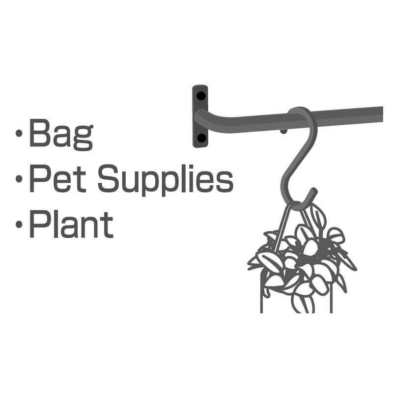 三栄 Iron S Shaped Silver Hanging Hooks