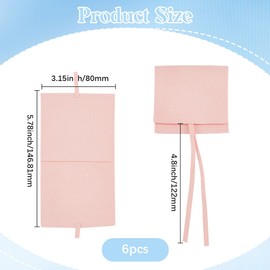 Beebeecraft 6Pcs Microfiber Jewelry Pouch 8x8cm Small Envelope Style Pink Drawstring Jewelry Packaging Bag with Strings for Bracelet Necklace Earrings Ring Packaging Gift