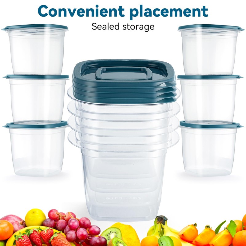 EFISH 10 pieces rectangular plastic portion box sets with lids.