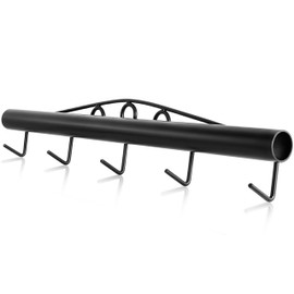 Plakia Livestock Fence Stretcher,Chain Link Fabric Stretcher Bar Puller, 5-Hook Bar, 2 Extra Chain Link for Stability, New Upgraded Fence Stretcher Tool, Black