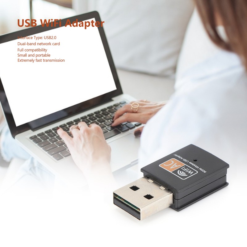 USB WiFi Adapter 2.4G/5G Dual Band Wireless Network Adapter for
