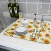 Sphragiyn Spring Summer Dish Drying Mat for Kitchen Counter Sunflower