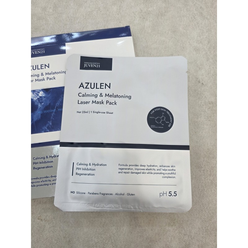 Juven21 Azulen Calming & Melatoning Laser Mask Pack 1 box