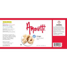 Amoretti - Ginger Extract Water Soluble 2 oz - Highly Concentrated & Perfect For Pastry, Savory, Brewing, and more, Preservative Free, Vegan, Kosher Pareve, Keto Friendly