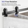 CCJH 36" Bi-Folding Sliding Barn Door Hardware Kit for 2
