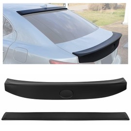 ECOTRIC Trunk Spoiler+Rear Window Roof Spoiler Compatible with 2006-2013 Lexus IS250 350 ISF Sedan Matte Black Spoiler Lid Wing Window Roof Spoiler Combo