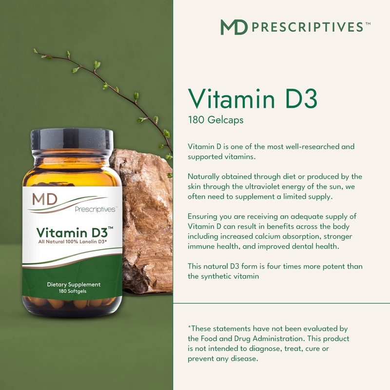 MD Prescriptives MD Prescriptives Vitamin D3 180 Gelcaps - Maximum