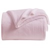 KMUSET Fleece Blanket Throw Size Pink Lightweight Super Soft Cozy