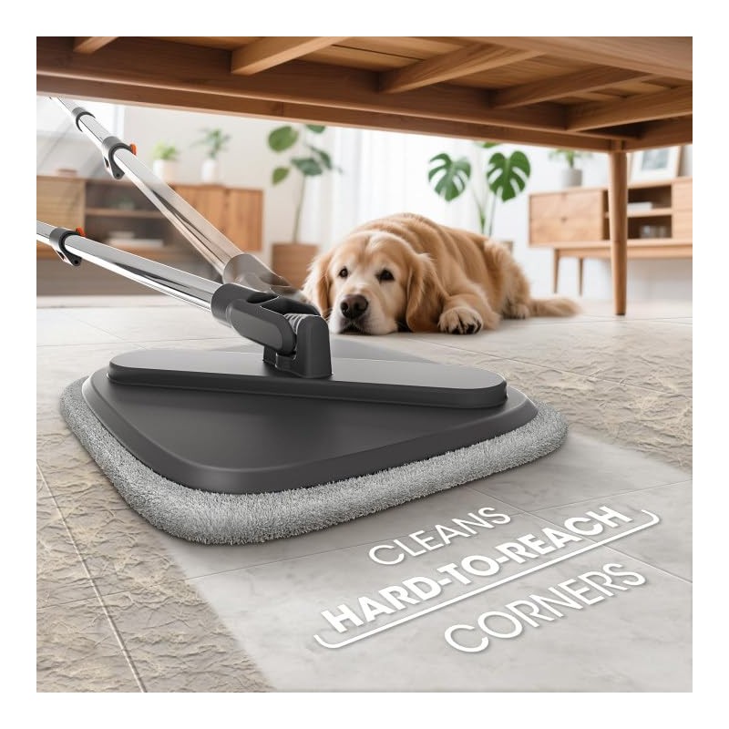 Mop and Bucket Set, Easy-to-use Spin Mop with Separate Dirty
