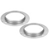 PATIKIL 5" Duct Connector Flange, 2 Pack Metal Straight Pipe