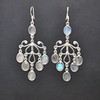 Franki Baker Large Labradorite Gemstone and 925 Sterling Silver Chandelier