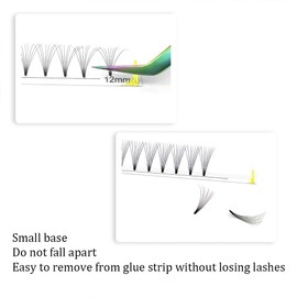 Ready-to-Use Fan Eyelashes, 8D-C-0.07-15 Volume Eyelash Extension, 4D, 6D, 0.07/0.10 mm, Soft Eyelash Extension, (8D-C-0.07, 15 mm)