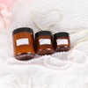 3 Pack 8 oz Amber Glass Jars with lids