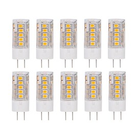 CBConcept® 10-Pack, LED G4, 320 Lumens, 2.8 Watt (35W Equal), Pure White 6000K, 360° Beam Angle, Not Dimmable, Low Volt AC/DC 12 Volt, JC G4 Bi-Pin Base LED Halogen/Xenon/Incandescent Replacement Bulb