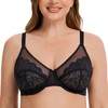 MELENECA Women's Minimiser Bra for Large Bust Underwired Bra Large