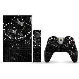 MightySkins Skin Compatible with NVIDIA Shield TV (2017) Pro - Black Butterfly | Protective, Durable, and Unique Vinyl Decal wrap Cover | Easy to Apply, Remove, and Change Styles | Made in The USA