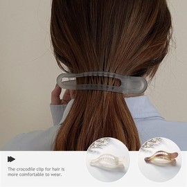 FRCOLOR 8Pcs Frosted Duckbill Hair Clips 4.7 Inch Matte Claw Clips for Thick Hair Strong Hold Anti-Slip Accessories for Styling and Everyday Use