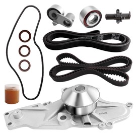 Timing Belt Kit with Water Pump Compatible with 03-18 Honda Accord,Odyssey Pilot Crosstour Ridgeline,MDX TL TSX RDX RL ZDX,Saturn Vue 3.0L 3.2L 3.5L 3.7L V6,Replaces TKH-002 TCKWP329 19200RDVJ01