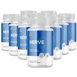 Pelican Vitamins NERVE Q- Brain Support- 10 Bottles- 600 Capsules