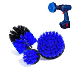 Drill Brushes 3 Pcs Electric Washing Drill Brushes for Cleaning, for Clean Household and Company Floors, Bricks, Toilets, Bathtubs, Wash Basins, Cars, Etc. (Blue)