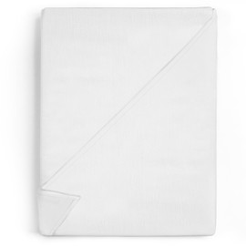 Bettlaken ohne Gummizug kochfeste Baumwolle 200 x 220 cm - weißes Betttuch ohne Gummi Baumwollstoff Laken zum zudecken Hotel 125 g/m²