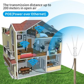 WLAN Repeater Outdoor Waterproof FLASHOWL WiFi Range Extender Outdoor WLAN Outdoor WiFi Repeater WiFi Amplifier
