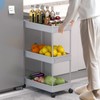 SPACELEAD 3 Tier Rolling Cart with Wheels, Storage Craft Art
