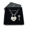 Succuba Padlock Necklace Chain Collar Choker with Two Keys and