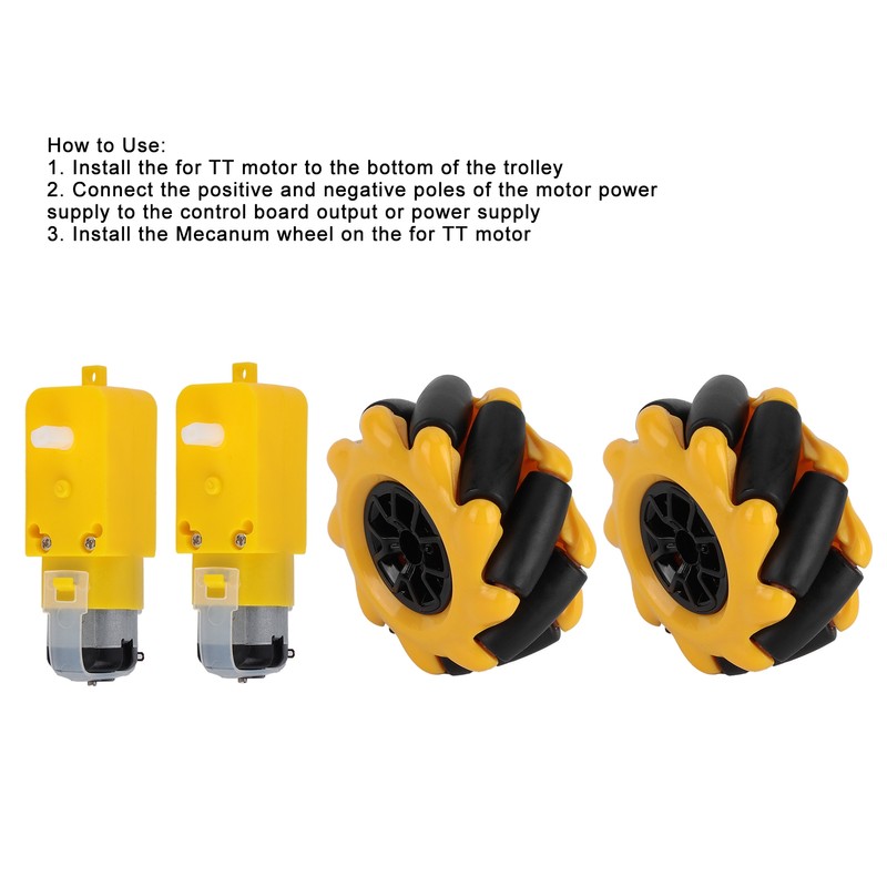 Mecanum Wheel for TT Geared Motor Smart Robot Car Parts