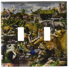 Art Plates - Zoo Animals Switch Plate - Double Toggle
