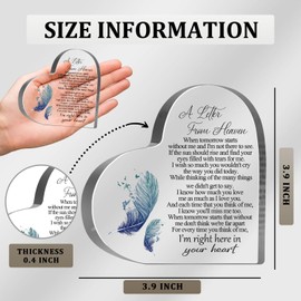 A Letter from Heaven Sign, Loss of Loved One Sympathy Gift, Memorial Gifts for Loss Keepsake, In Memory of Loved One Sign, Grief Bereavement Remembrance Plaque Decor for Family Members