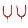 ZZLZX 4PCS Red Screw U Shaped Hooks 4 Expansion Tubes