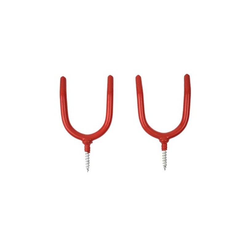 ZZLZX 4PCS Red Screw U Shaped Hooks 4 Expansion Tubes