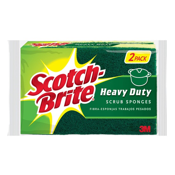 Scotch-Brite Heavy Duty Scrub Sponges, Stands Up to Stuck on Grime, 12 Count