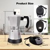 Vaolvpant Electric Aluminum Moka Pot 5-6 Cup 270ml Espresso Maker