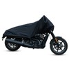 X AUTOHAUX M Black Motorcycle Half Cover Outdoor Waterproof Rain
