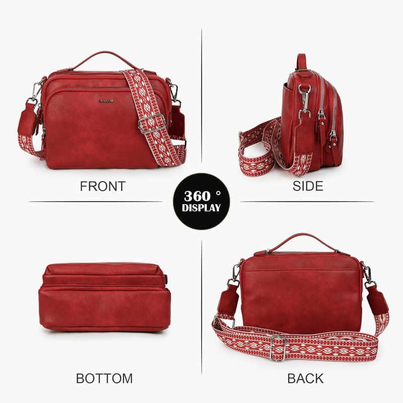 Gladdon Women's Shoulder Bag with Zip, Crossbody Bag, Leather Handbag