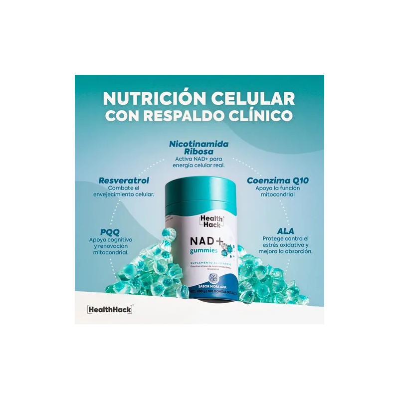 Nad Resveratrol Gomitas 180 Gummies 3 Meses Health Hack