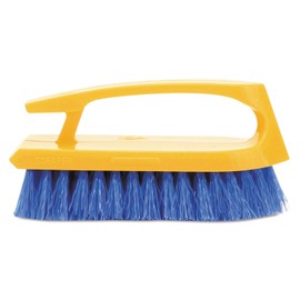 Rubbermaid Commercial Products Iron Handle Scrub Brush 6-inches Polypropylene Fill Cobalt Bristles For Hard Scrubbing on Tile/Grout/Floors/Walls/Countertops