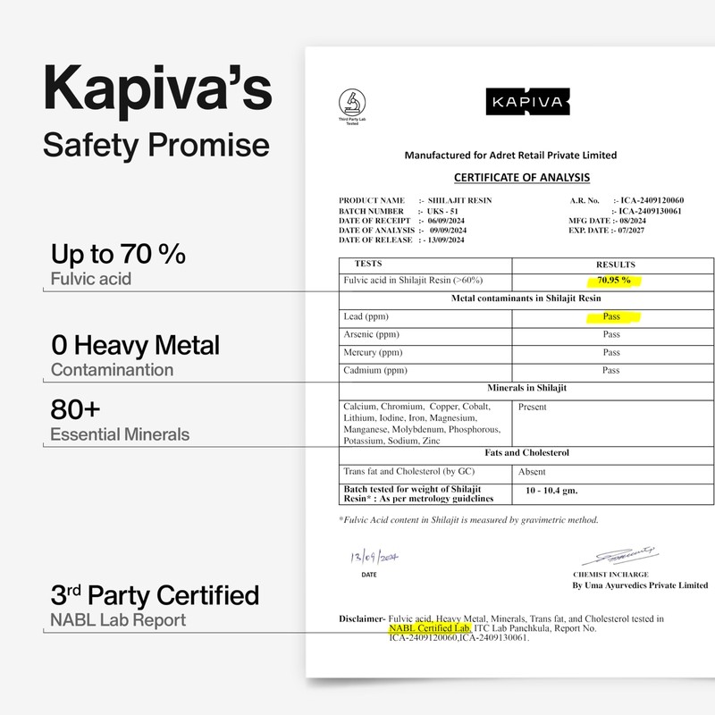 Kapiva Pure Himalayan Shilajit Resin for Men and Women |