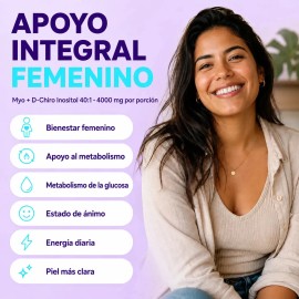 Inositol Myo Chiro Polvo Ácido Fólico Mujer