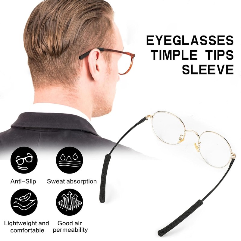 3 Pairs Eyeglasses Ear Cushions for Glasses Eyeglasses Temple Tips