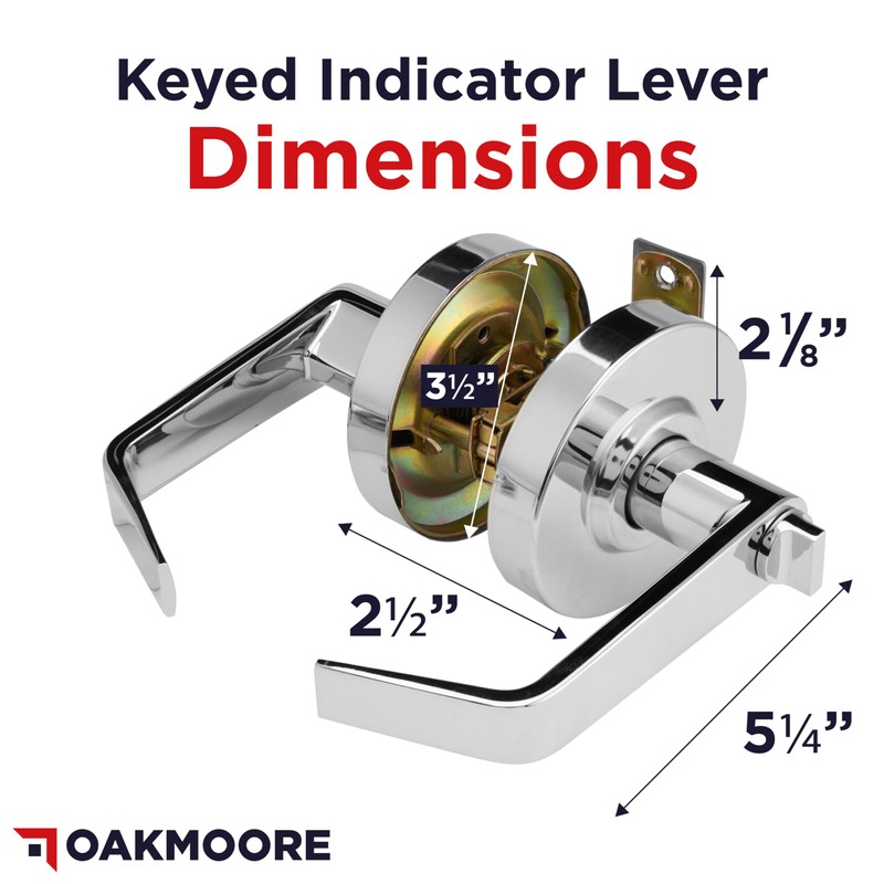 Keyed Entry Commercial Door Handle Chrome | Heavy Duty Commercial