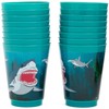 Blue Panda Shark Party Reusable Plastic Cups, 16 Pack