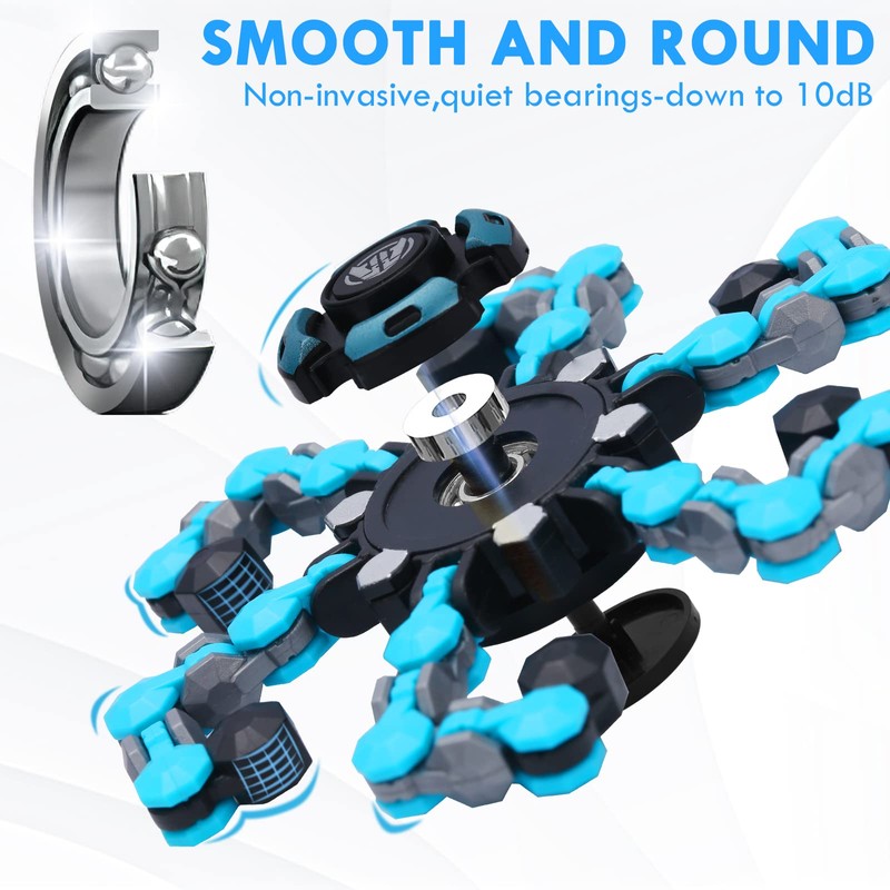 6pcs Transformable Fidget Spinner Toy, Funny DIY Fingertip Spin Top