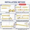 XIQIYY Gold Small Tension Rod 18-32 Inch Short Shower Curtain