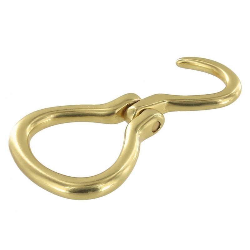 B3301 1 1/4" Natural Brass, Hoof Pick Buckle, Solid Brass-LL