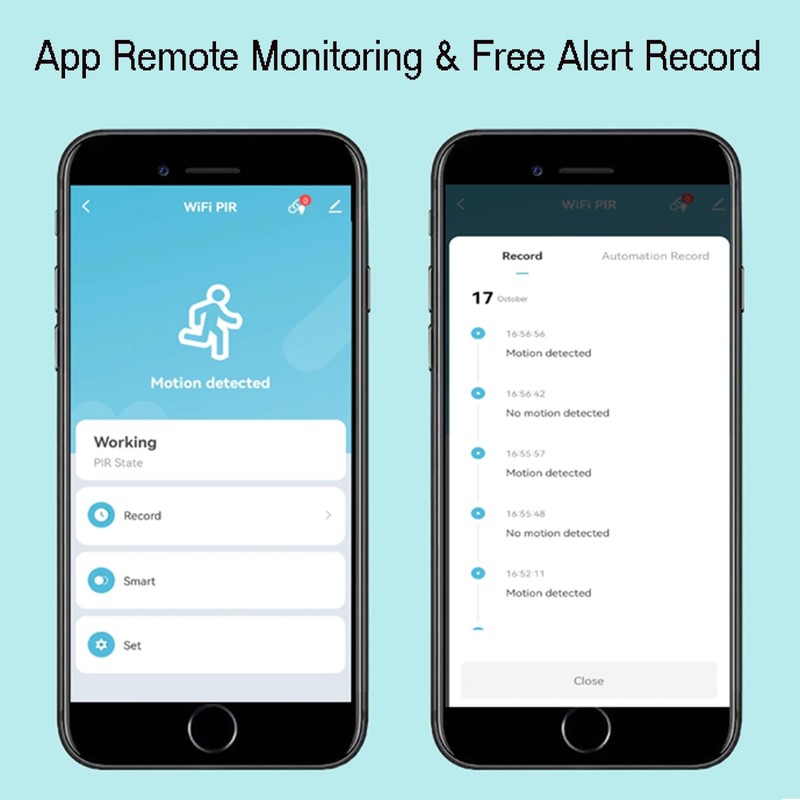 4-Pack WiFi PIR Motion Sensor: Smart Motion Detector with App