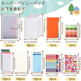 A6 Binder, 6 Holes, Budget Binder, Large Capacity, 1 Set, PU Leather, Pockets, Expense Budget Sheets, Household Management, Bagging, Household Management, Money Book, Waterproof, Zippered Envelopes,